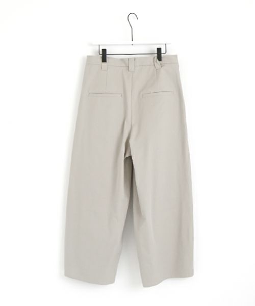 VU ヴウ knee wide pants-FINX COTTON [CHALK] ニーワイドパンツ vu-s24-p06