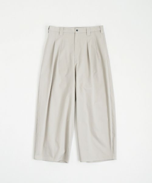 VU ヴウ knee wide pants-FINX COTTON [CHALK] ニーワイドパンツ vu-s24-p06