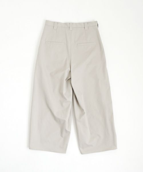 VU ヴウ knee wide pants-FINX COTTON [CHALK] ニーワイドパンツ vu-s24-p06