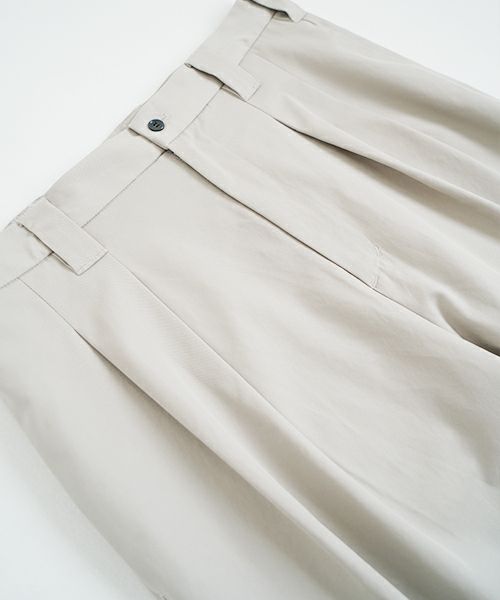 VU ヴウ knee wide pants-FINX COTTON [CHALK] ニーワイドパンツ vu-s24-p06