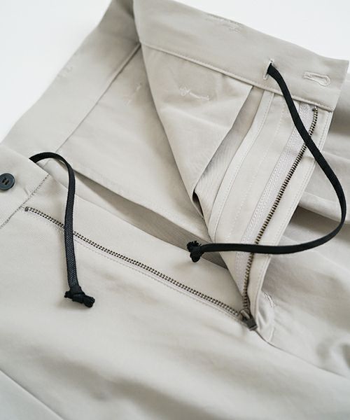 VU ヴウ knee wide pants-FINX COTTON [CHALK] ニーワイドパンツ vu-s24-p06