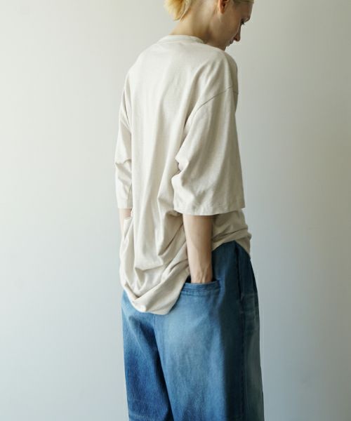 VU ヴウ vintage denim knee wide pants [VINTAGE BLUE] ヴィンテージ加工ニーワイドパンツ vu-s24-p06