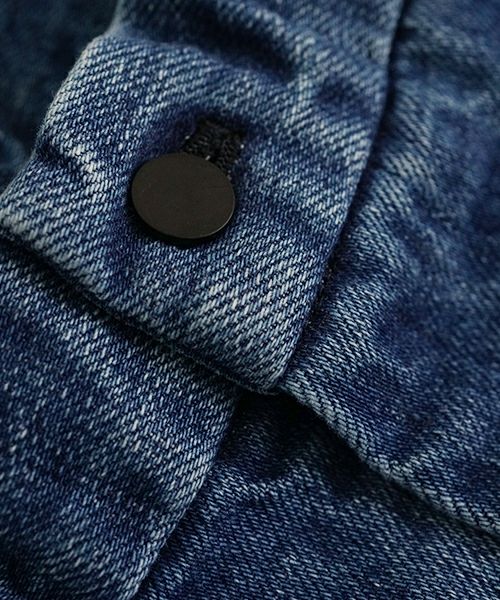 VU ヴウ vintage denim knee wide pants [VINTAGE BLUE] ヴィンテージ加工ニーワイドパンツ vu-s24-p06