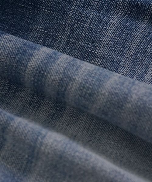 VU ヴウ vintage denim knee wide pants [VINTAGE BLUE] ヴィンテージ加工ニーワイドパンツ vu-s24-p06