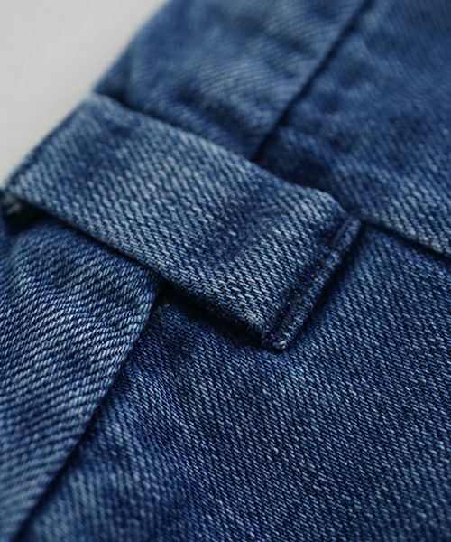VU ヴウ vintage denim knee wide pants [VINTAGE BLUE] ヴィンテージ加工ニーワイドパンツ vu-s24-p06