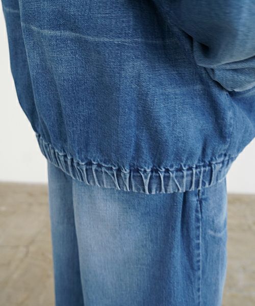 VU ヴウ vintage denim shirts collar bluson[VINTAGE BLUE] ヴィンテージスタンドカラーブルゾン vu-s24-b01