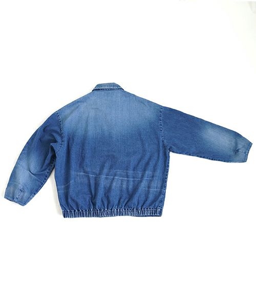 VU ヴウ vintage denim shirts collar bluson[VINTAGE BLUE] ヴィンテージスタンドカラーブルゾン vu-s24-b01