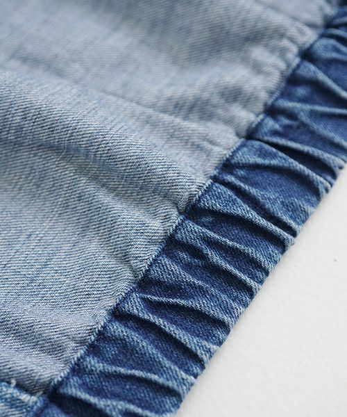 VU ヴウ vintage denim shirts collar bluson[VINTAGE BLUE] ヴィンテージスタンドカラーブルゾン vu-s24-b01