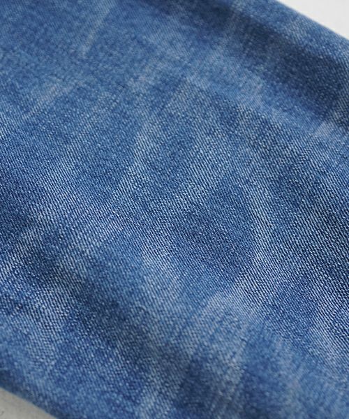 VU ヴウ vintage denim shirts collar bluson[VINTAGE BLUE] ヴィンテージスタンドカラーブルゾン vu-s24-b01