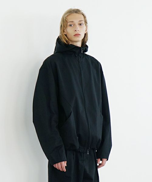 VU ヴウ hoodie bluson FINX COTTON[BLACK] パーカーブルゾン vu-s24-b02