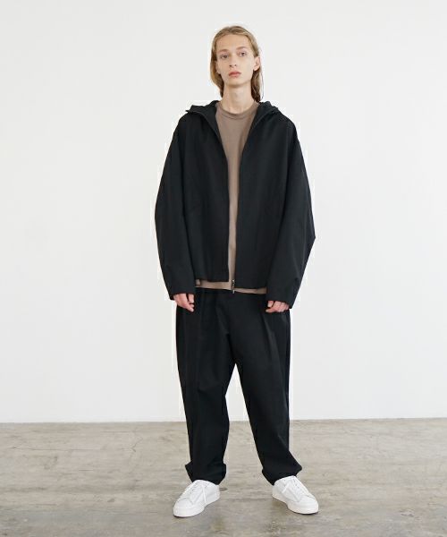 VU ヴウ hoodie bluson FINX COTTON[BLACK] パーカーブルゾン vu-s24-b02