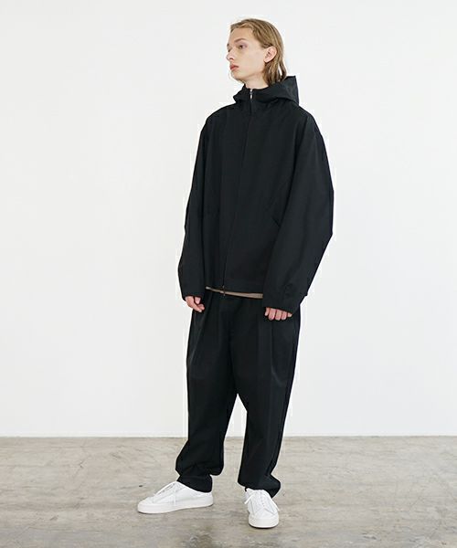 VU ヴウ hoodie bluson FINX COTTON[BLACK] パーカーブルゾン vu-s24-b02