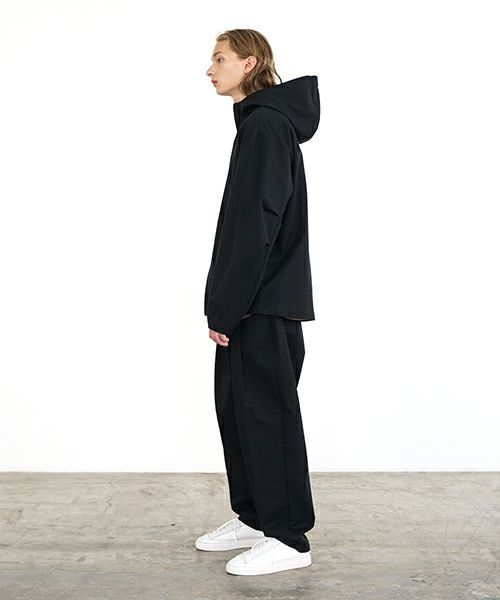 VU ヴウ hoodie bluson FINX COTTON[BLACK] パーカーブルゾン vu-s24-b02