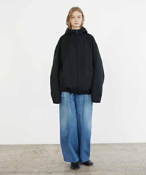 VU ヴウ hoodie bluson FINX COTTON[BLACK] パーカーブルゾン vu-s24-b02