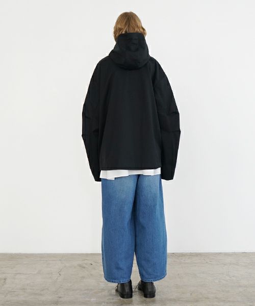 VU ヴウ hoodie bluson FINX COTTON[BLACK] パーカーブルゾン vu-s24-b02