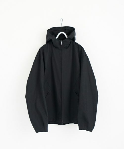 VU ヴウ hoodie bluson FINX COTTON[BLACK] パーカーブルゾン vu-s24-b02