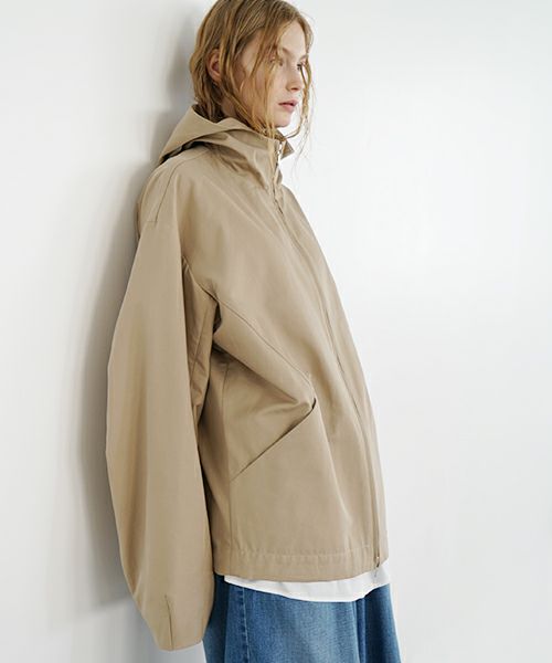 VU ヴウ hoodie bluson FINX COTTON[CAMEL] パーカーブルゾン vu-s24-b02