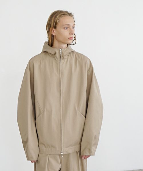 VU ヴウ hoodie bluson FINX COTTON[CAMEL] パーカーブルゾン vu-s24-b02