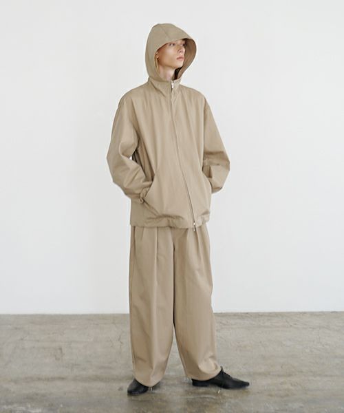 VU ヴウ hoodie bluson FINX COTTON[CAMEL] パーカーブルゾン vu-s24-b02