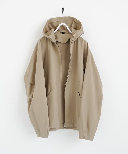 VU ヴウ hoodie bluson FINX COTTON[CAMEL] パーカーブルゾン vu-s24-b02
