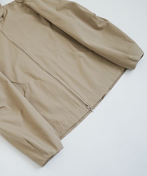 VU ヴウ hoodie bluson FINX COTTON[CAMEL] パーカーブルゾン vu-s24-b02