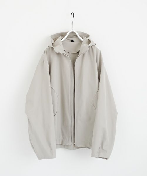 VU ヴウ hoodie bluson FINX COTTON[CHALK] パーカーブルゾンvu-s24-b02
