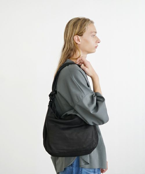 VU PRODUCTヴウプロダクト sash bag deer leather[BLACK] vu-product-B15 鹿革タスキショルダーバッグ