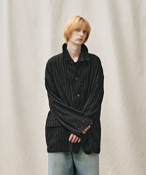 YOKO SAKAMOTO, ヨーコサカモト, ANTIQUE SUIT SHIRT [BLACK] YS-24SS-13, アンティークスーツシャツ