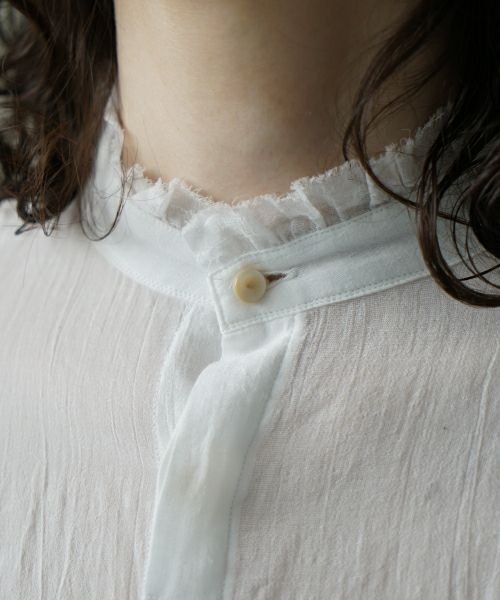 suzuki takayuki スズキタカユキ bishop-sleeve blouse [S-241-07/white] ビショップ・スリーブ ブラウス
