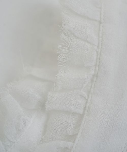 suzuki takayuki スズキタカユキ bishop-sleeve blouse [S-241-07/white] ビショップ・スリーブ ブラウス