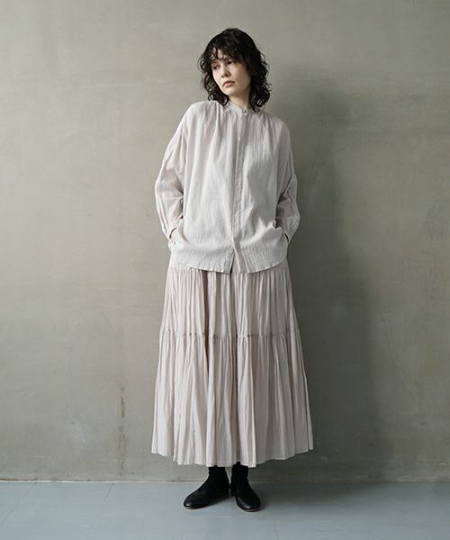 suzuki takayuki スズキタカユキ over blouse I [S-241-08/ice grey] オーバーブラウス