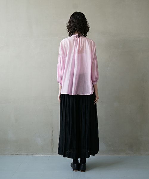 suzuki takayuki スズキタカユキ puff -sleeve blouse [S-241-15/wolly geranium purple] パフスリーブブラウス