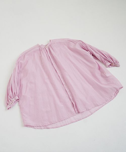 suzuki takayuki スズキタカユキ puff -sleeve blouse [S-241-15/wolly geranium purple] パフスリーブブラウス