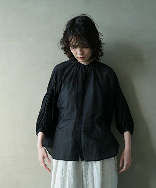 suzuki takayuki スズキタカユキ puff -sleeve blouse [S-241-15/black 