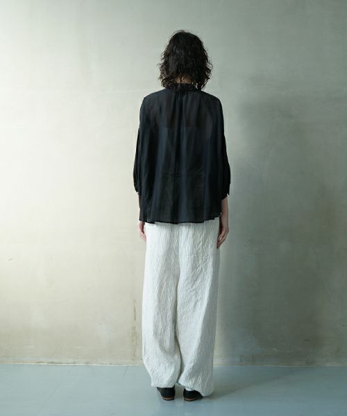 suzuki takayuki スズキタカユキ puff -sleeve blouse [S-241-15/black] パフスリーブブラウス