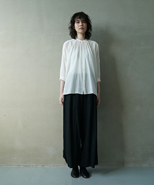 suzuki takayuki スズキタカユキ stripe khadi shirt I [S-241-21/thawing breeze stripe] ストライプカディシャツ