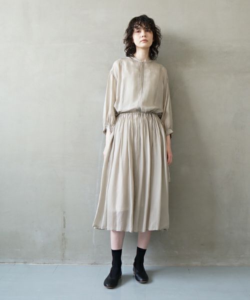suzuki takayuki スズキタカユキ doropped-torso dress [S241-24/ice grey] ドロップトルソードレス