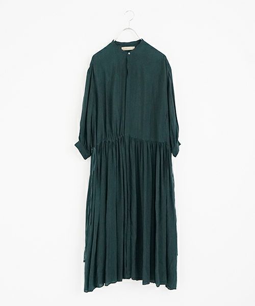 suzuki takayuki スズキタカユキ doropped-torso dress [S241-24/deep fir green] ドロップトルソードレス