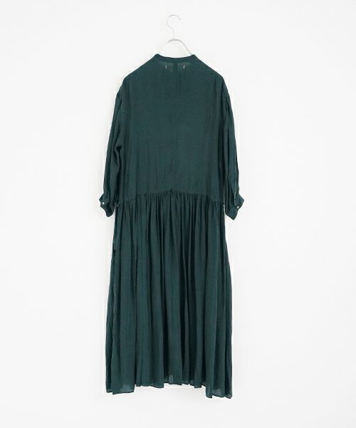 suzuki takayuki スズキタカユキ doropped-torso dress [S241-24/deep fir green] ドロップトルソードレス