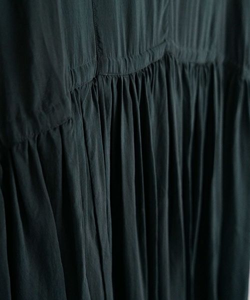 suzuki takayuki スズキタカユキ doropped-torso dress [S241-24/deep fir green] ドロップトルソードレス