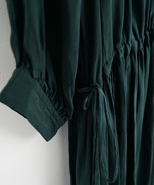suzuki takayuki スズキタカユキ doropped-torso dress [S241-24/deep fir green] ドロップトルソードレス