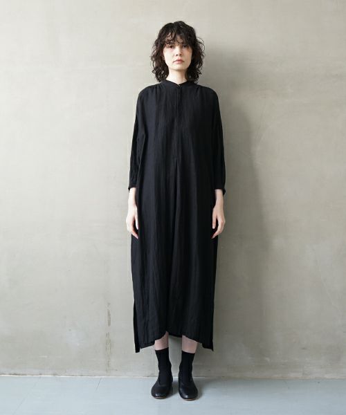 suzuki takayuki スズキタカユキ peasant dress Ⅰ [S241-25/black] ペザント ドレス