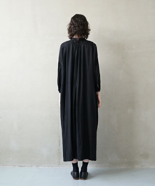 suzuki takayuki スズキタカユキ peasant dress Ⅰ [S241-25/black] ペザント ドレス