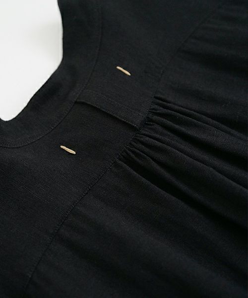 suzuki takayuki スズキタカユキ peasant dress Ⅰ [S241-25/black] ペザント ドレス