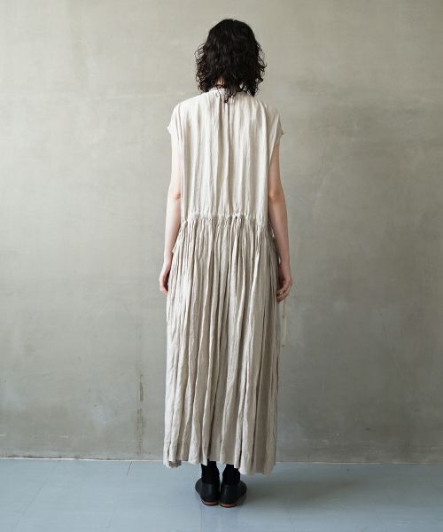 suzuki takayuki スズキタカユキ french-sleeve dress [S241-31/beige] フレンチスリーブ ドレス