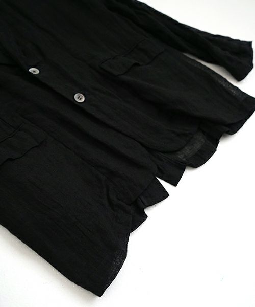 suzuki takayuki スズキタカユキ guze jacket[S241-34/black] ガーゼジャケット