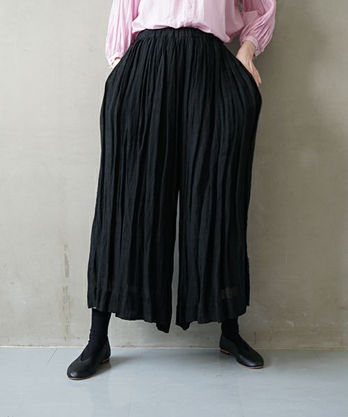 suzuki takayuki スズキタカユキ culotte pants[S241-38/black 