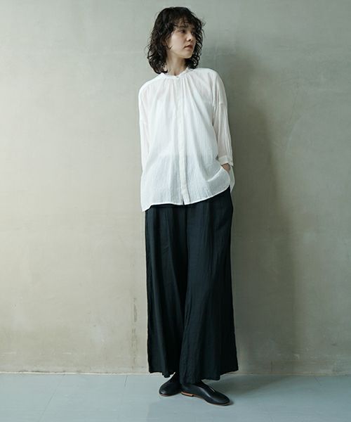 suzuki takayuki スズキタカユキ gathered pants II[S241-39/black] ギャザーパンツ