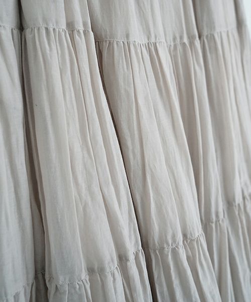 suzuki takayuki スズキタカユキ tiered skirt [S241-41/ice grey] ティアードスカート