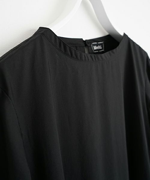 Mochi モチ tuck dress (giza×supima) [ms24-op-01/black] タックドレス(ギザ×スーピマ）
